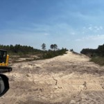 Pare feu réalisé lors de l'été 2022 pour réduire la propagation de l'incendie en Gironde.